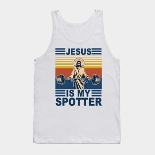 Fitness Jesus Is My Spotter Vintage Tank Top